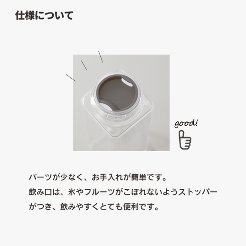 TS-1468 スクエアクリアボトル
