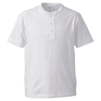 スタイルのアクセント 綿100％ヘンリーネックTシャツ 5004-01