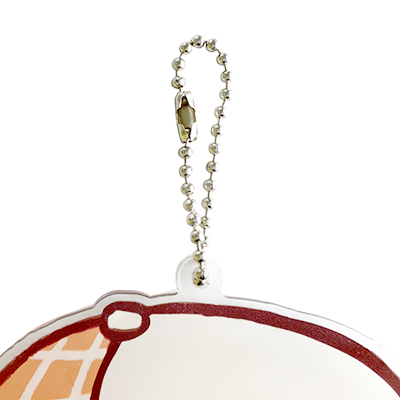 幅広の布ベルトにも通しやすいボールチェーン