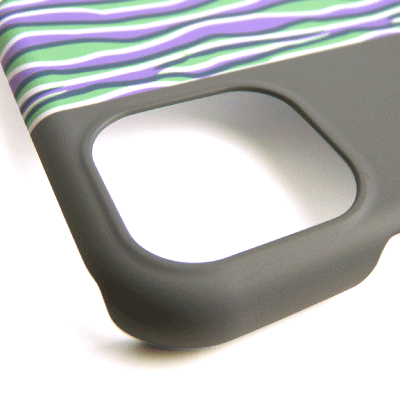 カメラ穴の付近もきれいにプリントします