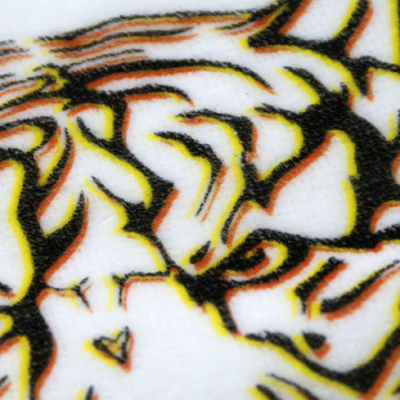 プリント面のアップ