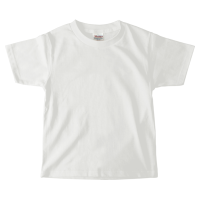 ホワイト 定番 綿100％生地Tシャツ（キッズ） 085-CVT
