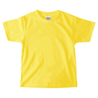 イエロー 定番 綿100％生地Tシャツ（キッズ） 085-CVT
