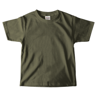 グリーン 定番 綿100％生地Tシャツ（キッズ） 085-CVT