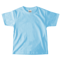 ブルー 定番 綿100％生地Tシャツ（キッズ） 085-CVT