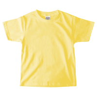 イエロー 定番 綿100％生地Tシャツ（キッズ） 085-CVT