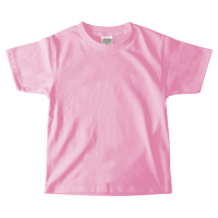 ピンク 定番 綿100％生地Tシャツ（キッズ） 085-CVT
