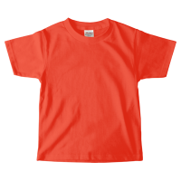 オレンジ 定番 綿100％生地Tシャツ（キッズ） 085-CVT