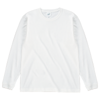 ホワイト Cross Stitch 6.2oz 袖リブあり長袖Tシャツ（キッズ） RL1216