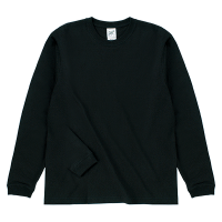 ブラック Cross Stitch 6.2oz 袖リブあり長袖Tシャツ（キッズ） RL1216