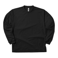 ブラック GLIMMER 4.4oz ドライ 長袖Tシャツ（キッズ） 304-ALT