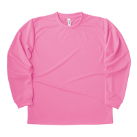 ピンク GLIMMER 4.4oz ドライ 長袖Tシャツ（キッズ） 304-ALT