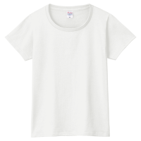 ホワイト 定番 綿100％生地Tシャツ（レディース） 085-CVT