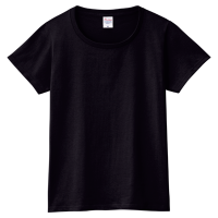 ブラック 定番 綿100％生地Tシャツ（レディース） 085-CVT