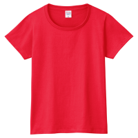 レッド 定番 綿100％生地Tシャツ（レディース） 085-CVT