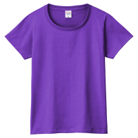 パープル 定番 綿100％生地Tシャツ（レディース） 085-CVT