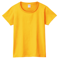 イエロー 定番 綿100％生地Tシャツ（レディース） 085-CVT