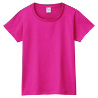 ピンク 定番 綿100％生地Tシャツ（レディース） 085-CVT