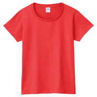 レッド 定番 綿100％生地Tシャツ（レディース） 085-CVT