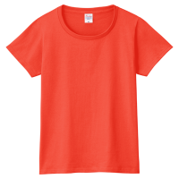 オレンジ 定番 綿100％生地Tシャツ（レディース） 085-CVT