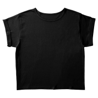 ブラック TRUSS ロールアップTシャツ（レディース） WRU-806