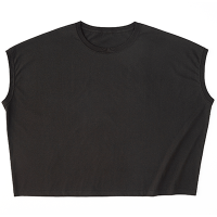 ブラック TRUSS 4.3oz スリーブレスワイドTシャツ（レディース） WNS-807