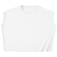 ホワイト TRUSS 4.3oz スリーブレスワイドTシャツ（レディース） WNS-807