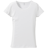 ホワイト rucca 6.2oz CVCフライス Tシャツ（レディース） 5490-04