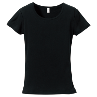 ブラック rucca 6.2oz CVCフライス Tシャツ（レディース） 5490-04