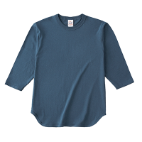 ブルー Cross Stitch 6.2oz オープンエンド ベースボール 七分袖Tシャツ OE1230