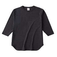ブラック Cross Stitch 6.2oz オープンエンド ベースボール 七分袖Tシャツ OE1230