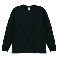 ブラック Cross Stitch 6.2oz 長袖Tシャツ（リブ有） RL1216