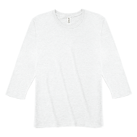 ホワイト TRUSS 4.4oz トライブレンド 七分袖Tシャツ TBL-118