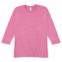 ピンク TRUSS 4.4oz トライブレンド 七分袖Tシャツ TBL-118