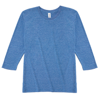 ブルー TRUSS 4.4oz トライブレンド 七分袖Tシャツ TBL-118