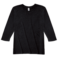ブラック TRUSS 4.4oz トライブレンド 七分袖Tシャツ TBL-118