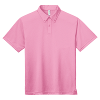ピンク GLIMMER 4.4オンス　ドライ　ボタンダウンポロシャツ（ポケット無し） 313-ABN　