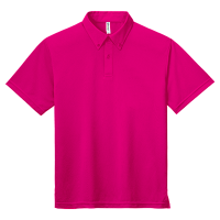 ピンク GLIMMER 4.4オンス　ドライ　ボタンダウンポロシャツ（ポケット無し） 313-ABN　