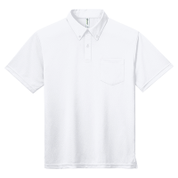 ホワイト GLIMMER 4.4oz ドライボタンダウンポロシャツ（ポケット付） 331-ABP
