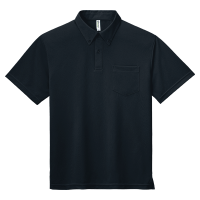 ブラック GLIMMER 4.4oz ドライボタンダウンポロシャツ（ポケット付） 331-ABP