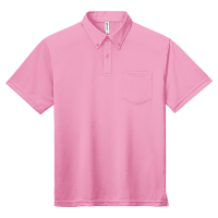 ピンク GLIMMER 4.4oz ドライボタンダウンポロシャツ（ポケット付） 331-ABP