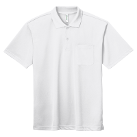 ホワイト GLIMMER 4.4oz ドライポロシャツ（ポケット付） 330-AVP