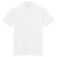 ホワイト Printstar 5.8oz ポロシャツ（ポケット付） 100-VP