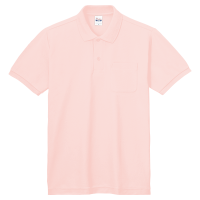 ピンク Printstar 5.8oz ポロシャツ（ポケット付） 100-VP