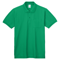 グリーン Printstar 5.8oz ポロシャツ（ポケット付） 100-VP