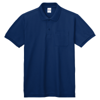 ブルー Printstar 5.8oz ポロシャツ（ポケット付） 100-VP