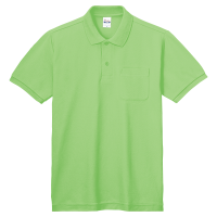 グリーン Printstar 5.8oz ポロシャツ（ポケット付） 100-VP