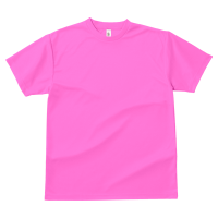 ピンク 反射プリント ドライTシャツ 300-ACT