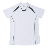 ホワイト wundou ウィメンズバレーボールシャツ（キッズ） P-1620