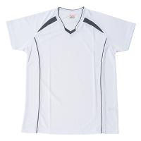 ホワイト wundou バレーボールシャツ P-1610